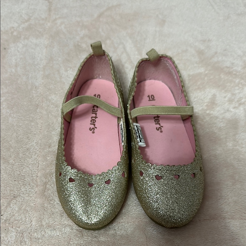 Carter's Gold Glitter Kids Shoes
